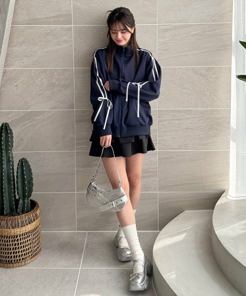 clear(クリア)の「ダブルベルテッドショルダーバッグ≪SS新作≫(ショルダーバッグ・レディース・シルバー/ブラック/アイボリー・F)」の13枚目の写真