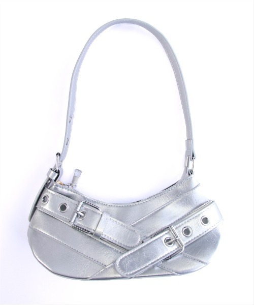 clear(クリア)の「ダブルベルテッドショルダーバッグ≪SS新作≫(ショルダーバッグ・レディース・シルバー/ブラック/アイボリー・F)」の10枚目の写真