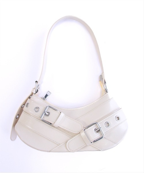 clear(クリア)の「ダブルベルテッドショルダーバッグ≪SS新作≫(ショルダーバッグ・レディース・シルバー/ブラック/アイボリー・F)」の12枚目の写真