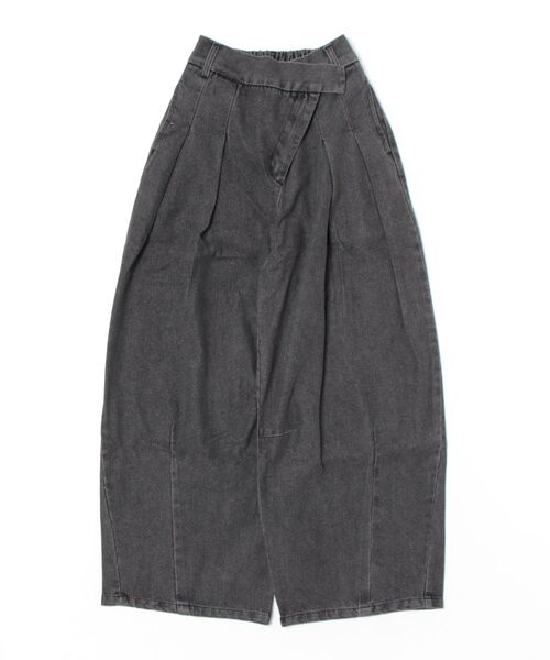 Futier land（フューティアランド）の「デニムアシメタックパンツ（デニムパンツ・レディース・グレー/ライトブルー/インディゴブルー・FREE）」の20枚目の写真