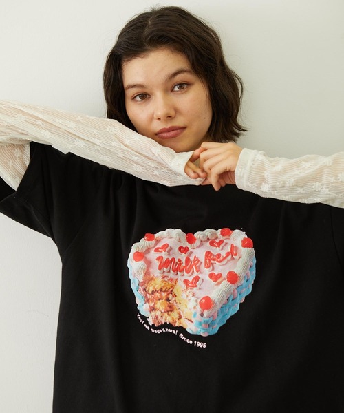 tシャツ ANNIVERSARY CAKE WIDE S/S TEE レディース メンズ ANNIVERSARY CAKE WIDE S/S TEE（Tシャツ/カットソー）｜MILKFED
