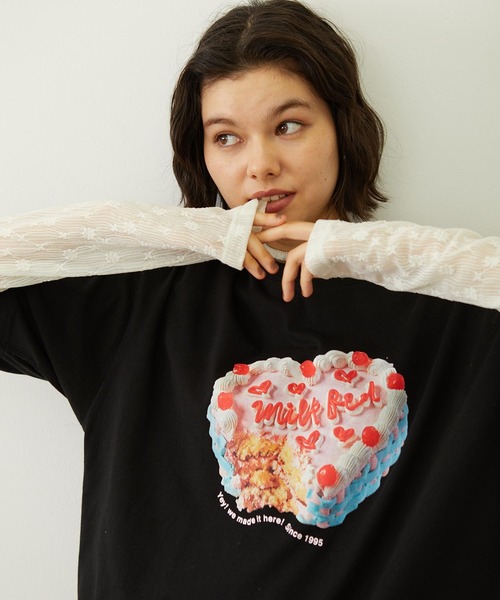 tシャツ ANNIVERSARY CAKE WIDE S/S TEE レディース メンズ ANNIVERSARY CAKE WIDE S/S TEE（Tシャツ/カットソー）｜MILKFED