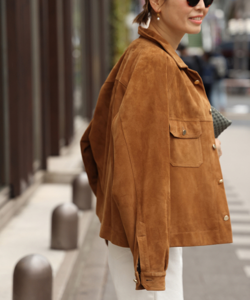 タグ付き未着用^_^ドゥーズィエムクラス購入スエードブラウンジャケット 42 Deuxieme Classe（ドゥーズィエムクラス）の「【CINQUANTA