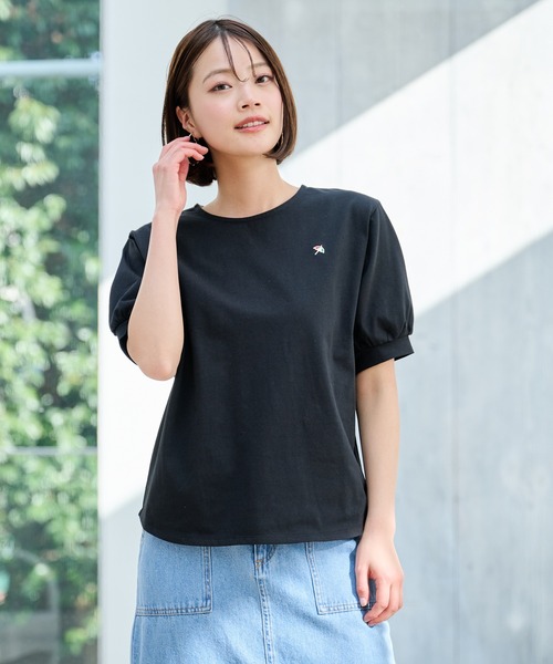 Arnold Palmer(アーノルドパーマー)の「パフスリーブ ラウンドテール Tシャツ(Tシャツ/カットソー・レディース・ブラック/ライトグリーン/ホワイト/ネイビー・M/L/S)」の3枚目の写真