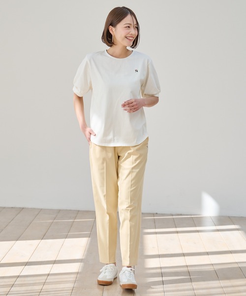 Arnold Palmer(アーノルドパーマー)の「パフスリーブ ラウンドテール Tシャツ(Tシャツ/カットソー・レディース・ブラック/ライトグリーン/ホワイト/ネイビー・M/L/S)」の6枚目の写真