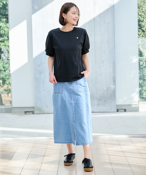 Arnold Palmer(アーノルドパーマー)の「パフスリーブ ラウンドテール Tシャツ(Tシャツ/カットソー・レディース・ブラック/ライトグリーン/ホワイト/ネイビー・M/L/S)」の9枚目の写真