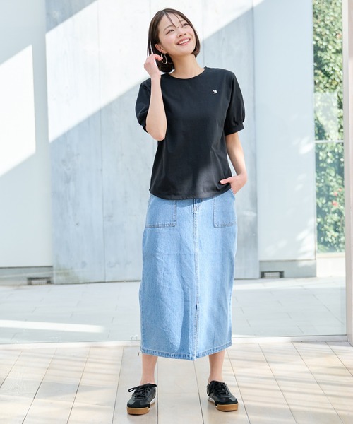 Arnold Palmer(アーノルドパーマー)の「パフスリーブ ラウンドテール Tシャツ(Tシャツ/カットソー・レディース・ブラック/ライトグリーン/ホワイト/ネイビー・M/L/S)」の10枚目の写真