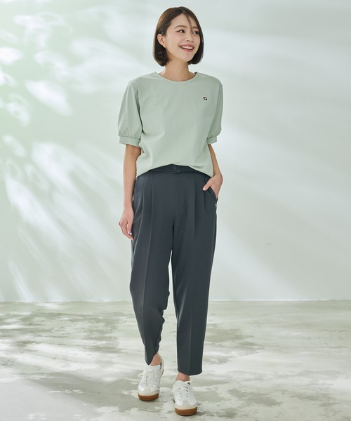 Arnold Palmer(アーノルドパーマー)の「パフスリーブ ラウンドテール Tシャツ(Tシャツ/カットソー・レディース・ブラック/ライトグリーン/ホワイト/ネイビー・M/L/S)」の12枚目の写真