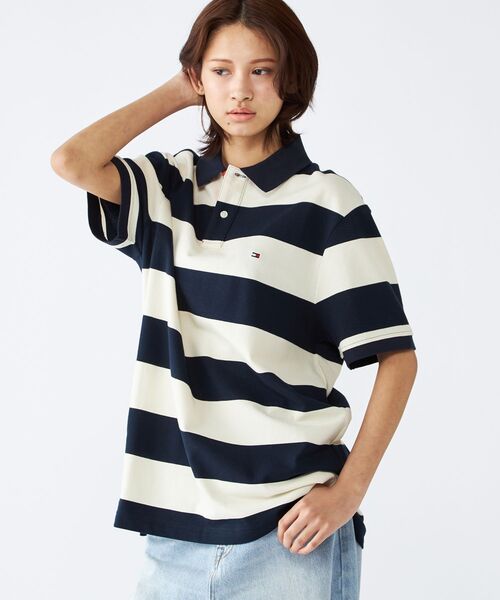 TOMMY HILFIGER(トミーヒルフィガー)の「ブロッキングプラケットコントラストポロシャツ(ポロシャツ・メンズ・ホワイト/レッド/グリーン・LARGE/MEDIUM/SMALL/X-LARGE)」の4枚目の写真