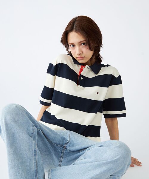 TOMMY HILFIGER(トミーヒルフィガー)の「ブロッキングプラケットコントラストポロシャツ(ポロシャツ・メンズ・ホワイト/レッド/グリーン・LARGE/MEDIUM/SMALL/X-LARGE)」の8枚目の写真
