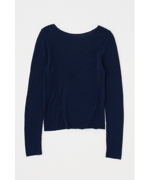 MOUSSY(マウジー)の「LOOSE KNIT ロングスリーブTシャツ(ニット/セーター・レディース・アイボリー/ライトイエロー/ダークネイビー・FREE)」の4枚目の写真
