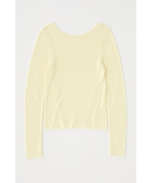 MOUSSY(マウジー)の「LOOSE KNIT ロングスリーブTシャツ(ニット/セーター・レディース・アイボリー/ライトイエロー/ダークネイビー・FREE)」の20枚目の写真