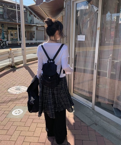 anyonemore（エニワンモア）の「チェック柄アンバランスミディスカート（スカート・レディース・ブラック・FREE）」の22枚目の写真