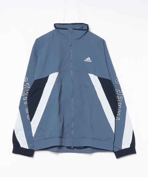 adidas(アディダス)の「アディダス adidas ワーディング オーバーサイズフィット ウーブン フルジップジャケット(ナイロンジャケット・メンズ・ネイビー/ライトグリーン/ブラック・S/M/L/LL/3L)」の3枚目の写真