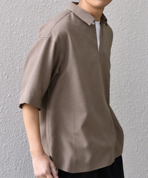 SHIPS any（シップス エニィ）の「SHIPS any:〈洗濯機可能〉リネンライク スキッパー プルオーバーシャツ(セットアップ対応)◇（シャツ/ブラウス・メンズ・ネイビー/ブラウン/その他/オリーブ/ブルー/ダークグレー・SMALL/MEDIUM/LARGE）」の15枚目の写真