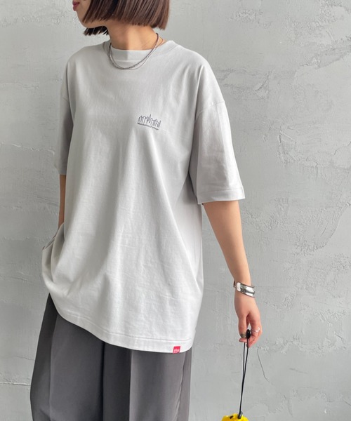 tシャツ 「MANHATTAN PORTAGE/マンハッタンポーテージ」 スカイラインワンポイントロゴ ショートスリーブTシャツ レディース メンズ MANHATTAN PORTAGE/マンハッタンポーテージ] スカイラインワン