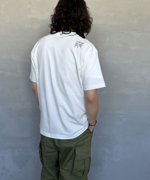 Manhattan Portage（マンハッタンポーテージ）の「[MANHATTAN PORTAGE/マンハッタンポーテージ] スカイラインワンポイントロゴ ショートスリーブTシャツ（Tシャツ/カットソー・レディース・ホワイト/ライトグレー/ブラック・S/M/L/XL）」の19枚目の写真