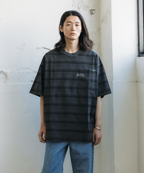 すぐ届く☆muta☆ MARINE/Pattern Aurora SS Tシャツ 要在庫確認 muta MARINE/ムータ マリン/別注Pattern Aurora SS TEE | ROYAL