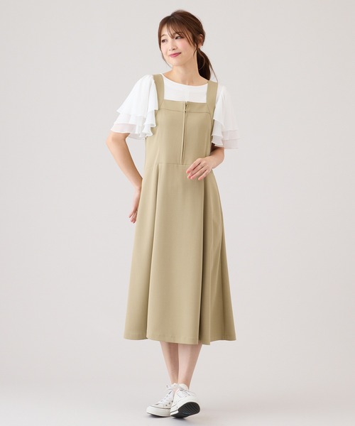 Rose Tiara(ローズティアラ)の「フレアスリーブカットソー(Tシャツ/カットソー・レディース・ピンク/ブラック/オフホワイト・46/42/38)」の6枚目の写真