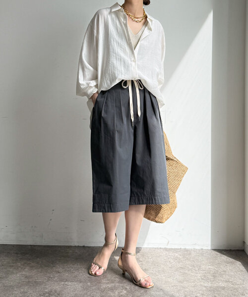 DouDou（ドゥドゥ）の「ハーフパンツ（その他パンツ・レディース・チャコールグレー/ベージュ・FREE）」の6枚目の写真