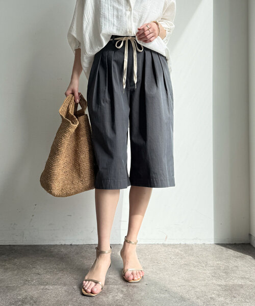 DouDou（ドゥドゥ）の「ハーフパンツ（その他パンツ・レディース・チャコールグレー/ベージュ・FREE）」の8枚目の写真