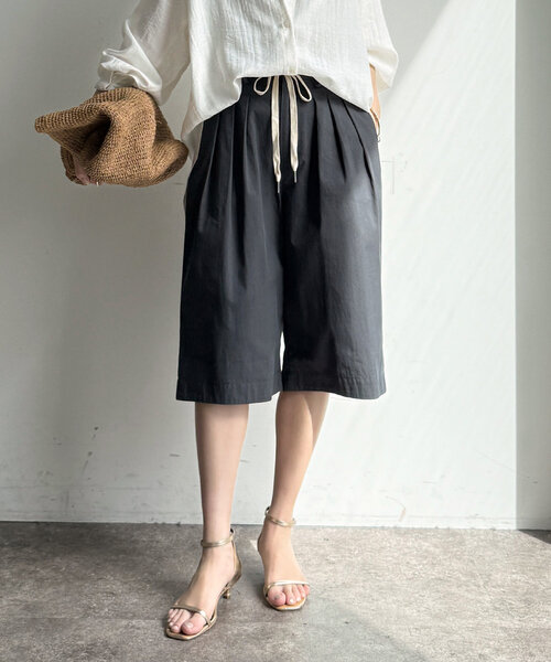 DouDou（ドゥドゥ）の「ハーフパンツ（その他パンツ・レディース・チャコールグレー/ベージュ・FREE）」の9枚目の写真