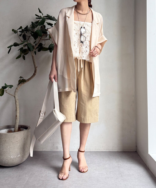 DouDou（ドゥドゥ）の「ハーフパンツ（その他パンツ・レディース・チャコールグレー/ベージュ・FREE）」の12枚目の写真