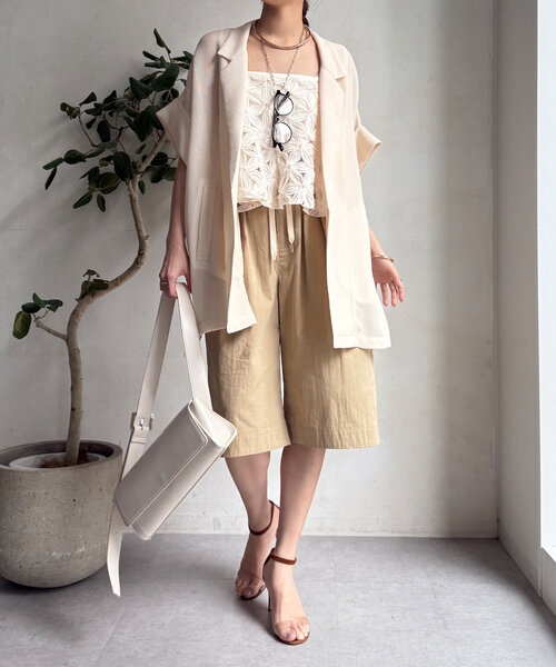 DouDou（ドゥドゥ）の「ハーフパンツ（その他パンツ・レディース・チャコールグレー/ベージュ・FREE）」の13枚目の写真