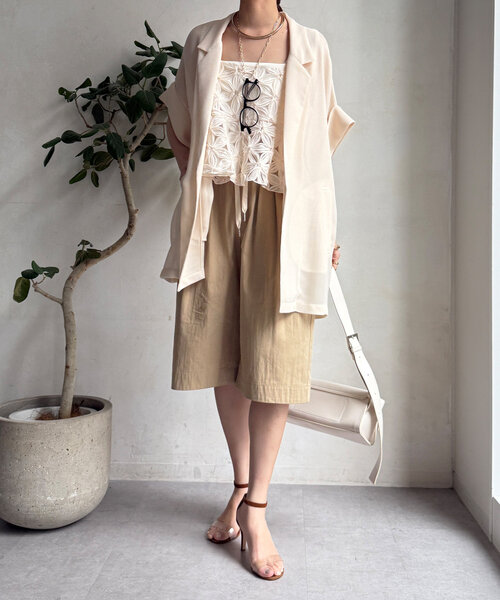 DouDou（ドゥドゥ）の「ハーフパンツ（その他パンツ・レディース・チャコールグレー/ベージュ・FREE）」の14枚目の写真