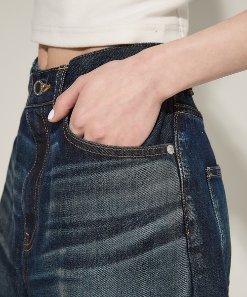 JOHN LAWRENCE SULLIVAN(ジョンローレンスサリバン)の「【JOHN LAWRENCE SULLIVAN/ジョンローレンスサリバン】WASHED DENIM CUT OUT WIDE PANTS/カットデニムワイドパンツ(デニムパンツ・レディース・ダークインディゴブルー/ブラック・XS/M/S)」の17枚目の写真