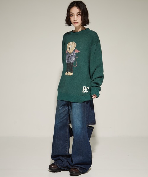 JOHN LAWRENCE SULLIVAN(ジョンローレンスサリバン)の「【JOHN LAWRENCE SULLIVAN/ジョンローレンスサリバン】WASHED DENIM CUT OUT WIDE PANTS/カットデニムワイドパンツ(デニムパンツ・レディース・ダークインディゴブルー/ブラック・XS/M/S)」の9枚目の写真