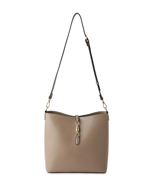 VIS（ビス）の「【2WAY】3層ワンショルダーホーボーバッグ（トートバッグ・レディース・ブラック/ベージュ系その他/キナリ・FREE）」の20枚目の写真