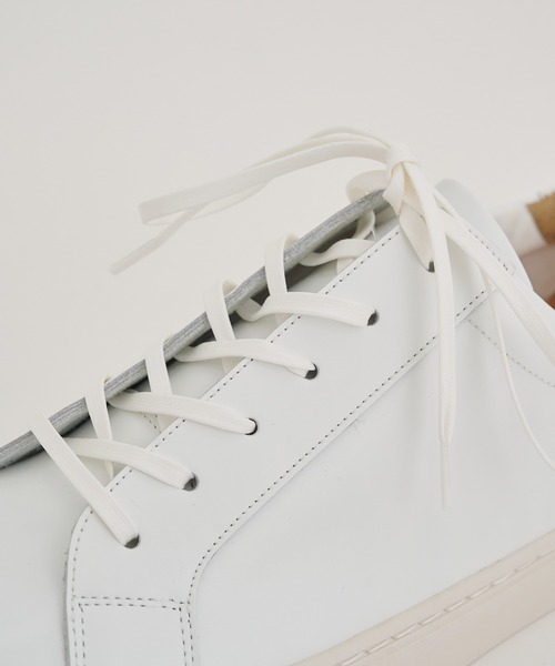 UNITED TOKYO（ユナイテッドトウキョウ）の「COMFORT Vibram LEATHER SHOES（スニーカー・メンズ・ホワイト/ブラック・1/2/3）」の5枚目の写真