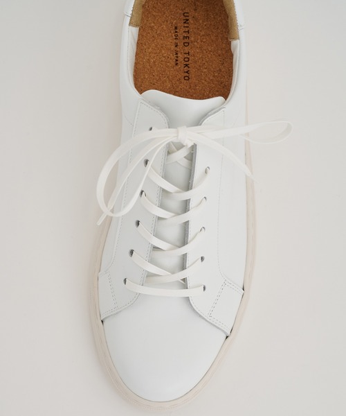 UNITED TOKYO（ユナイテッドトウキョウ）の「COMFORT Vibram LEATHER SHOES（スニーカー・メンズ・ホワイト/ブラック・1/2/3）」の8枚目の写真