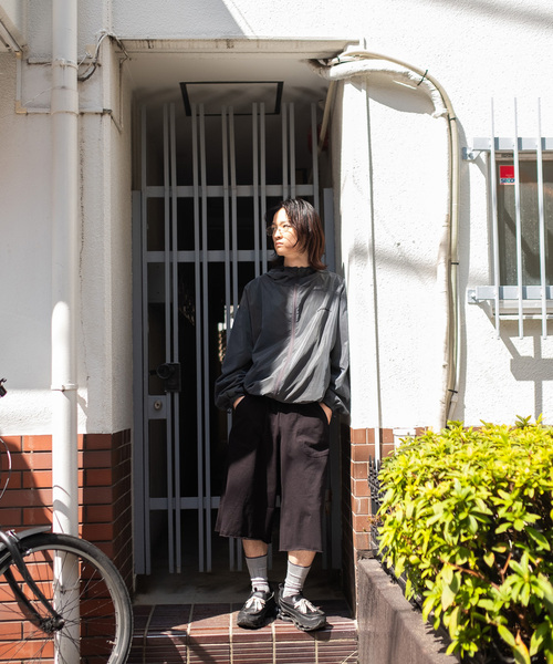 JOINT WORKS（ジョイントワークス）の「NOMANUAL/ノーマニュアルMOLTING BERMUDA SWEATPANTS（スラックス・メンズ・ブラック/チャコールグレー・MEDIUM/LARGE）」の7枚目の写真