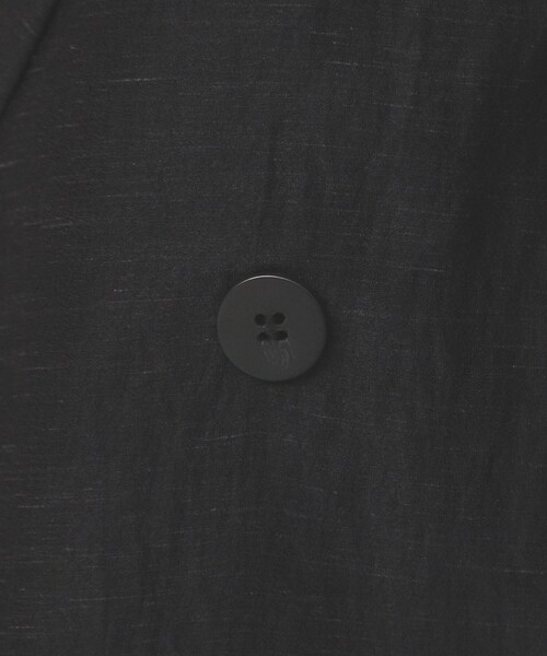 セール】麻調シアーダブルブレストテーラードジャケット【洗濯機洗い可