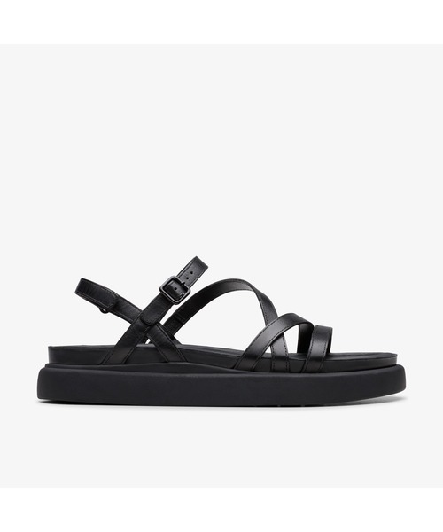 Clarks ブラック サンダル レザー ネット限定】Sunder Range / サンダーレンジ （ブラックレザー