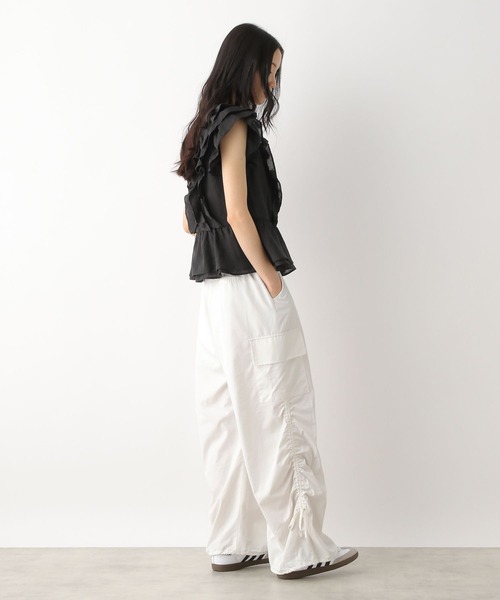 Heather（ヘザー）の「フリルノースリーブブラウス　491036（シャツ/ブラウス・レディース・ブラック/オフホワイト/ブルー・FREE）」の17枚目の写真