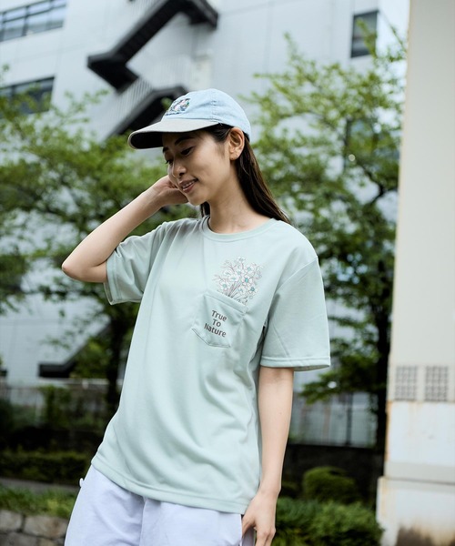 Foxfire（フォックスファイヤー）の「ＴＳポケットブーケＴ　Ｓ／Ｓ（Tシャツ/カットソー・レディース・ミント/オフホワイト/ピンク・S/M/L）」の11枚目の写真