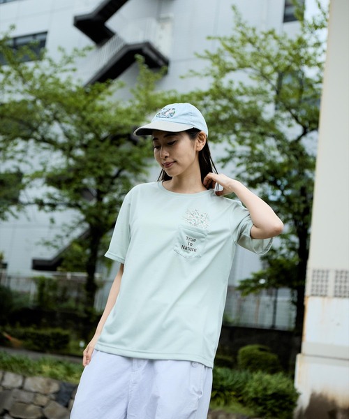 Foxfire（フォックスファイヤー）の「ＴＳポケットブーケＴ　Ｓ／Ｓ（Tシャツ/カットソー・レディース・ミント/オフホワイト/ピンク・S/M/L）」の12枚目の写真