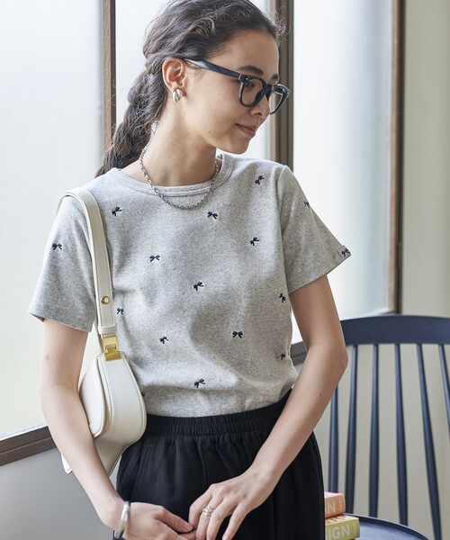 セール】ミニリボン刺繍Tシャツ（Tシャツ/カットソー）｜FREAK'S