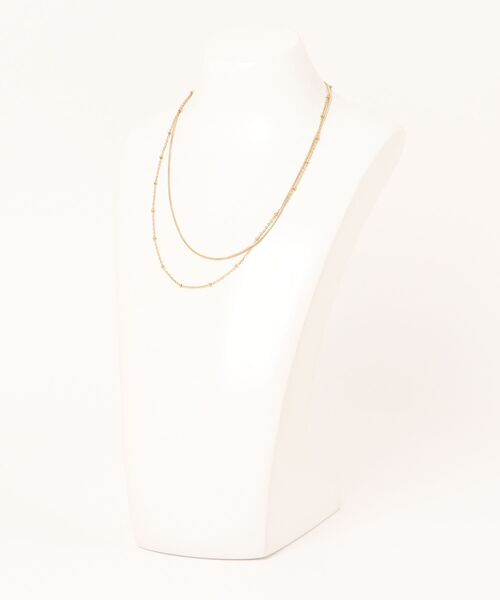 calmila(カルミラ)の「【 金属アレルギー対応 】レイヤードチェーンネックレス(ネックレス・レディース・ゴールド・ONESIZE)」の4枚目の写真