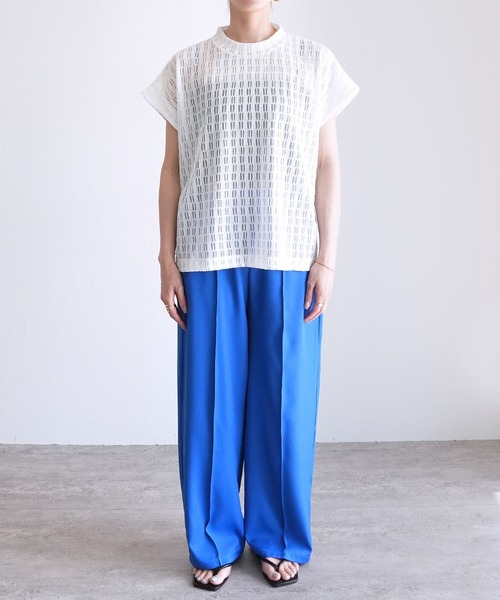 reca（レカ）の「柄レースフレンチスリーブ（Tシャツ/カットソー・レディース・アイボリー/ブラック・M）」の15枚目の写真