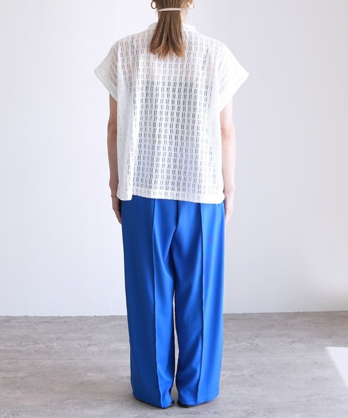 reca（レカ）の「柄レースフレンチスリーブ（Tシャツ/カットソー・レディース・アイボリー/ブラック・M）」の17枚目の写真