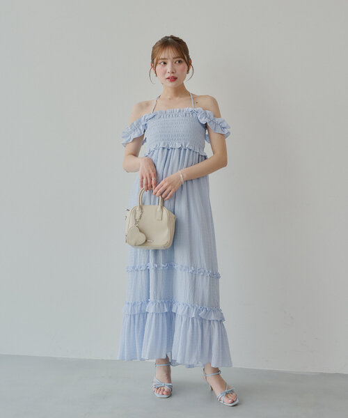 Chico（チコ）の「【5色展開】リボンデザインヒールサンダル
