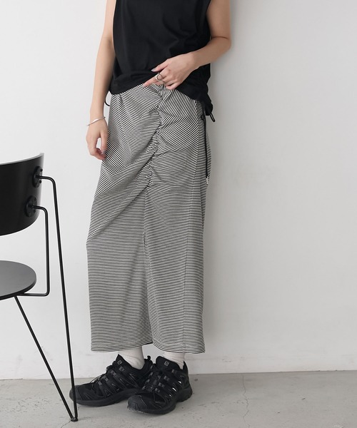 forksy.（フォルクシー）の「【forksy.】ギャザリングデザイン カットロングスカート（スカート・レディース・ライトグリーン/ライトパープル/ブラック系・FREE）」の19枚目の写真