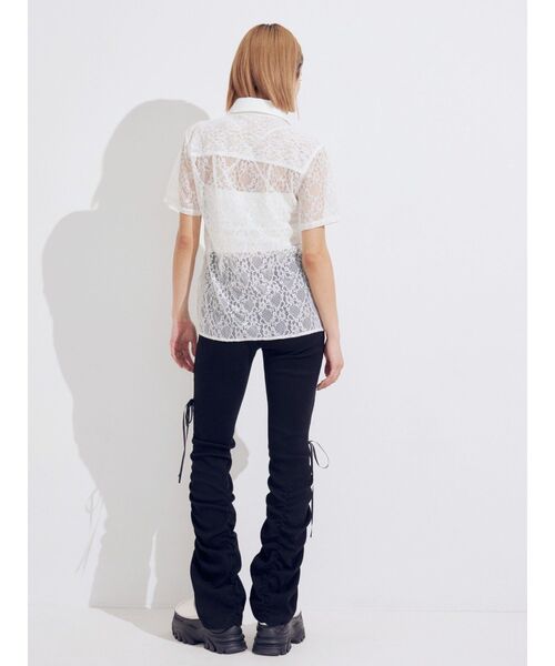 EVRIS（エヴリス）の「ドロストギャザーリブフレアパンツ（その他パンツ・レディース・ブラック/ブルー・FREE）」の21枚目の写真