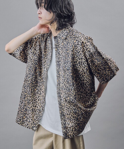 PUBLUX(パブリュクス)の「PUBLUX/パブリュクス 半袖ドローコードチェックシャツ(限定展開)(シャツ/ブラウス・メンズ・ブラック系その他/ブラウン系その他/レオパード・SMALL/MEDIUM/LARGE)」の13枚目の写真