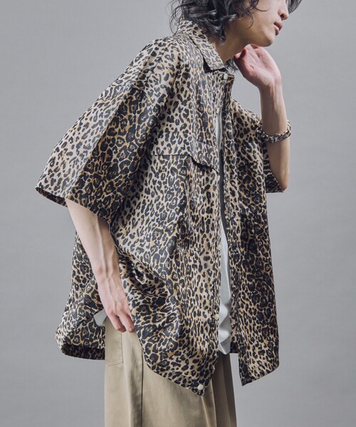 PUBLUX(パブリュクス)の「PUBLUX/パブリュクス 半袖ドローコードチェックシャツ(限定展開)(シャツ/ブラウス・メンズ・ブラック系その他/ブラウン系その他/レオパード・SMALL/MEDIUM/LARGE)」の15枚目の写真