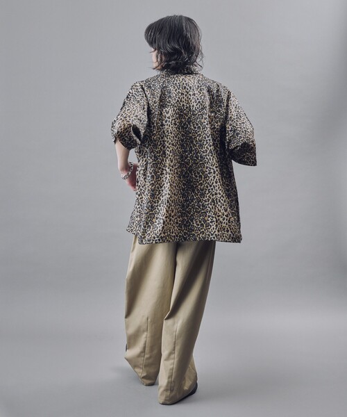 PUBLUX(パブリュクス)の「PUBLUX/パブリュクス 半袖ドローコードチェックシャツ(限定展開)(シャツ/ブラウス・メンズ・ブラック系その他/ブラウン系その他/レオパード・SMALL/MEDIUM/LARGE)」の8枚目の写真